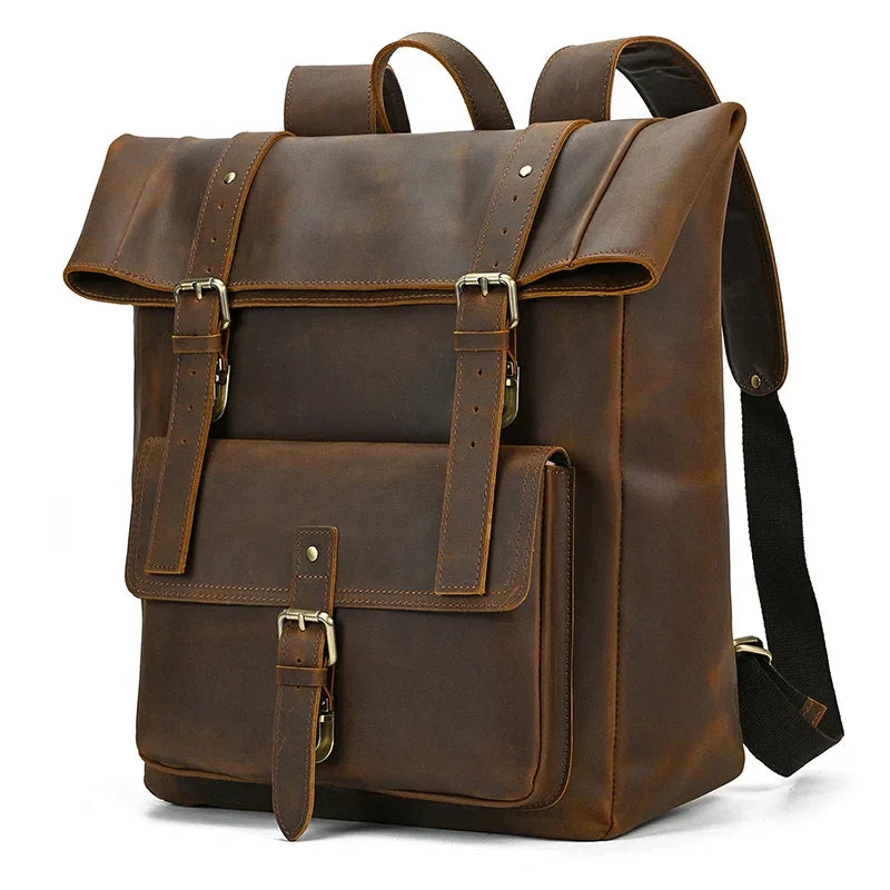 Sac à dos en cuir pour homme vintage