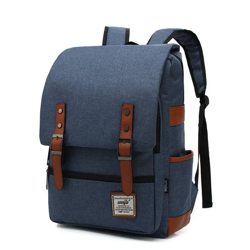Sac à dos en tissu vintage bleu foncé