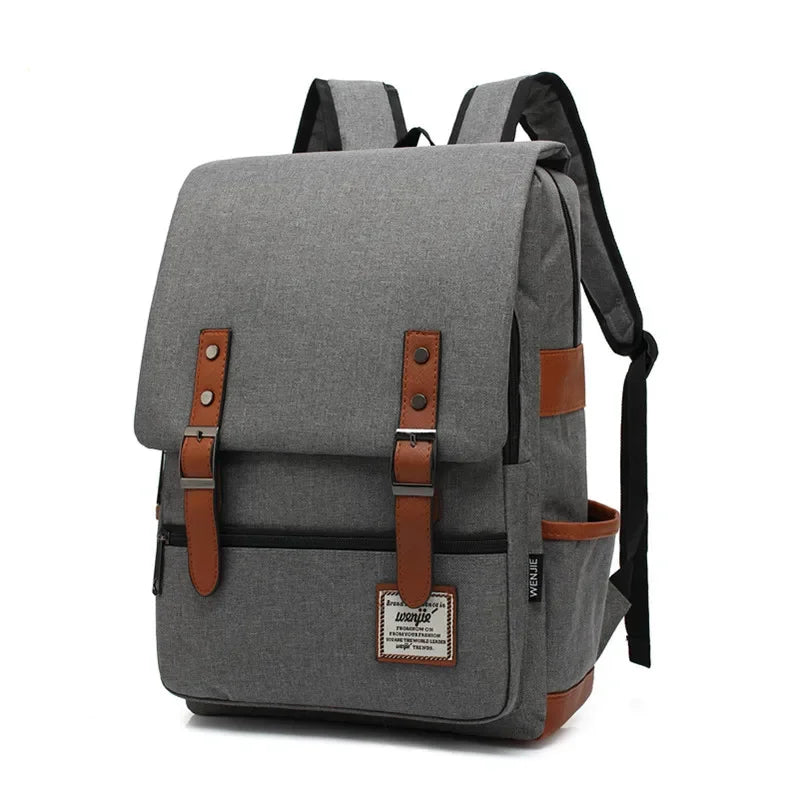Sac à dos en tissu vintage gris