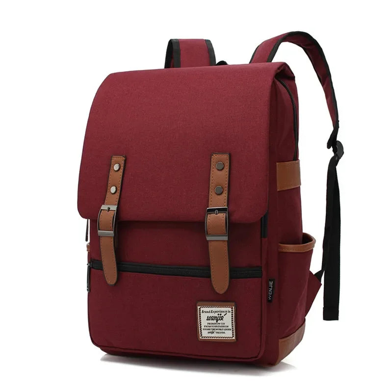 Sac à dos en tissu vintage rouge