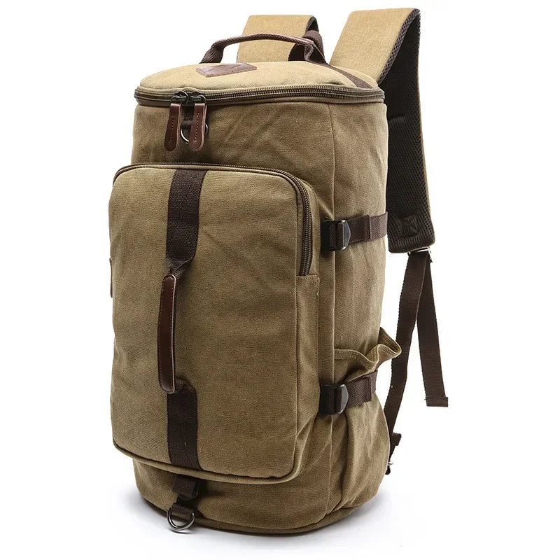 Sac à dos en toile beige