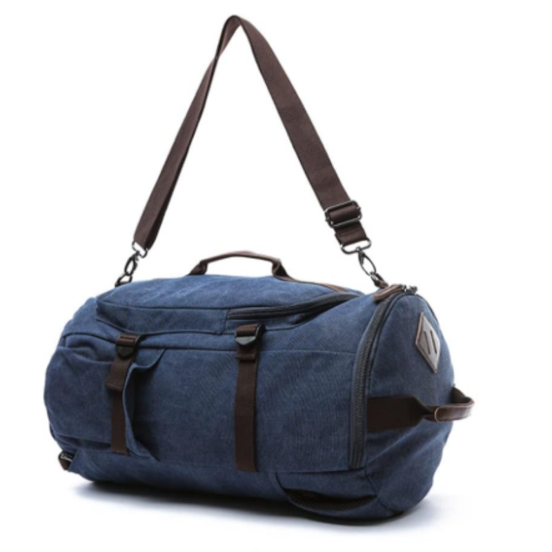 sac a dos en toile bleu