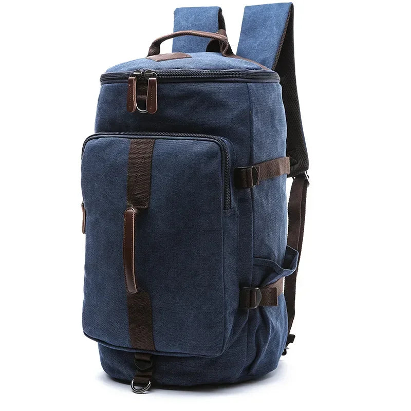 Sac à dos en toile bleu / m 26x24x40cm