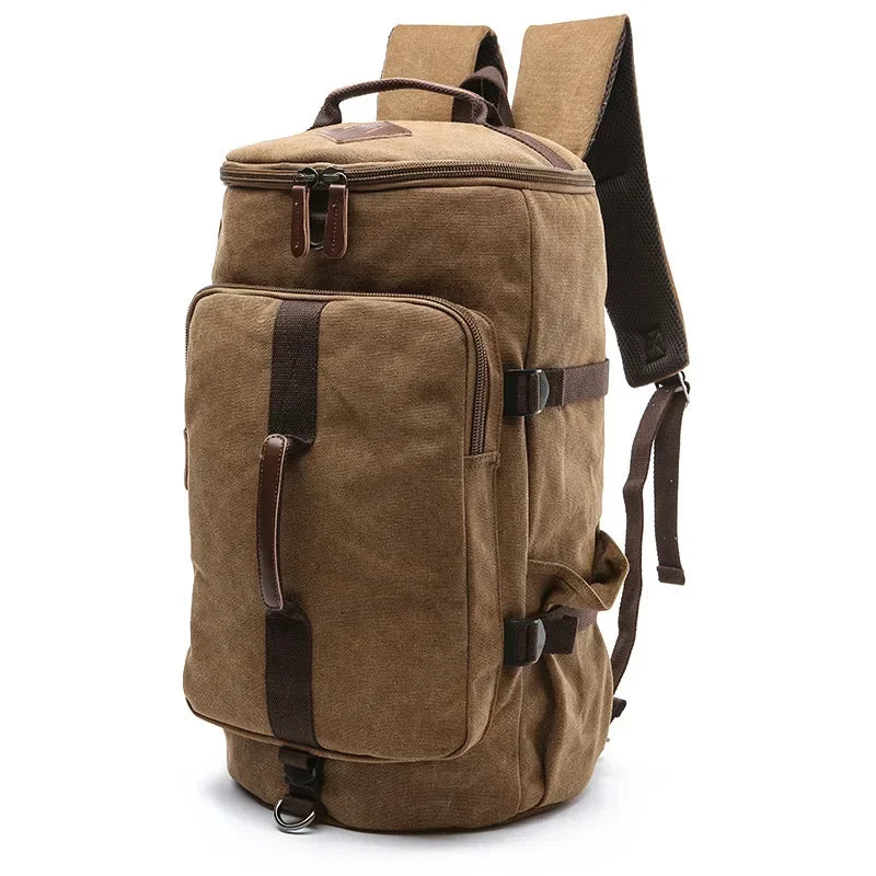 Sac à dos en toile marron / m 26x24x40cm