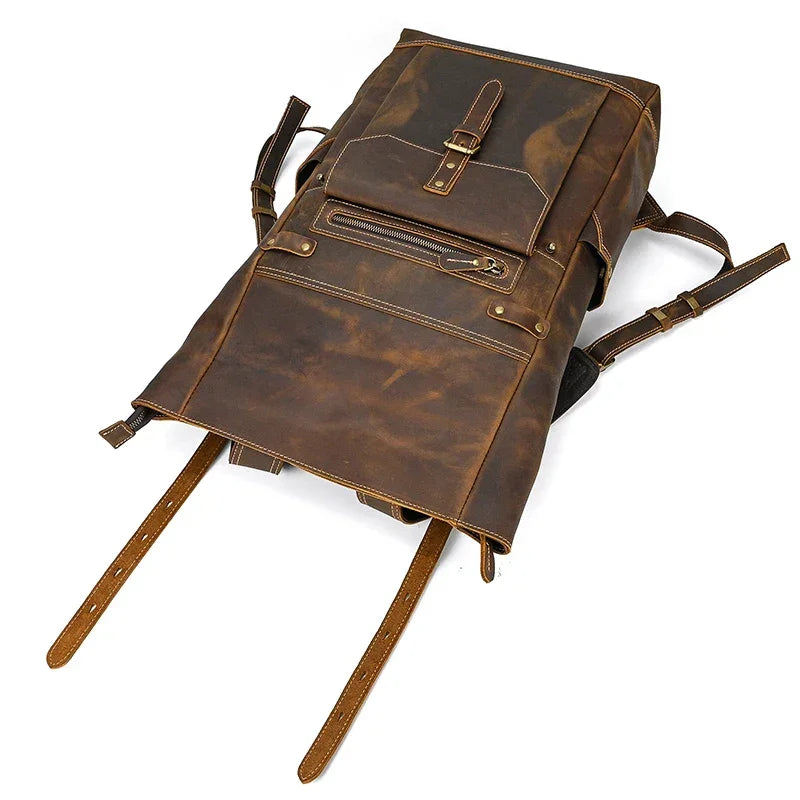 Sac à dos homme cuir marron