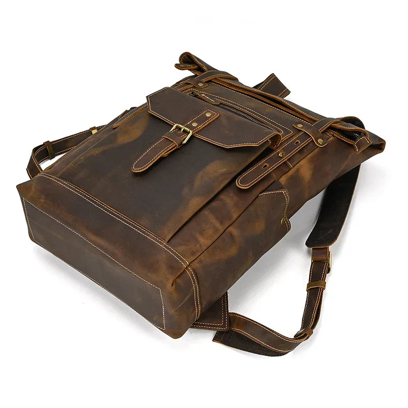 Sac à dos homme cuir marron