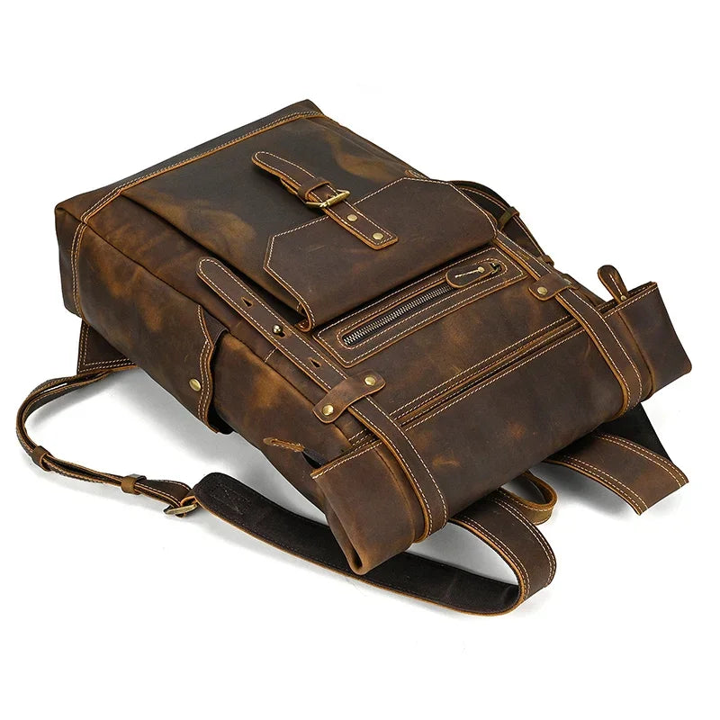 Sac à dos homme cuir marron