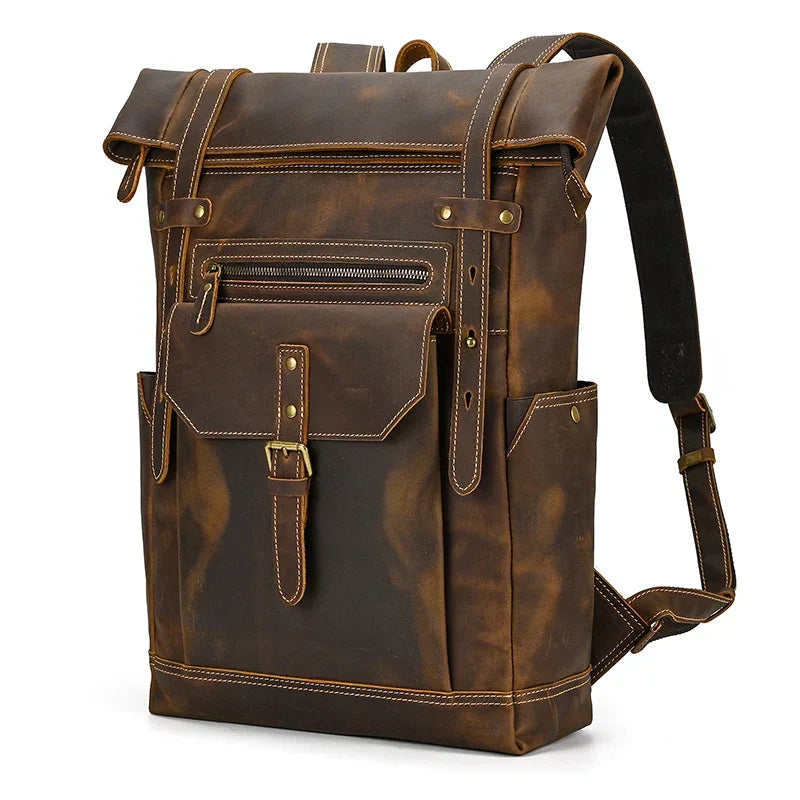 Sac à dos homme cuir marron