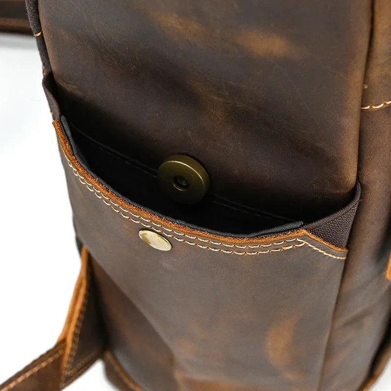 Sac à dos homme cuir marron