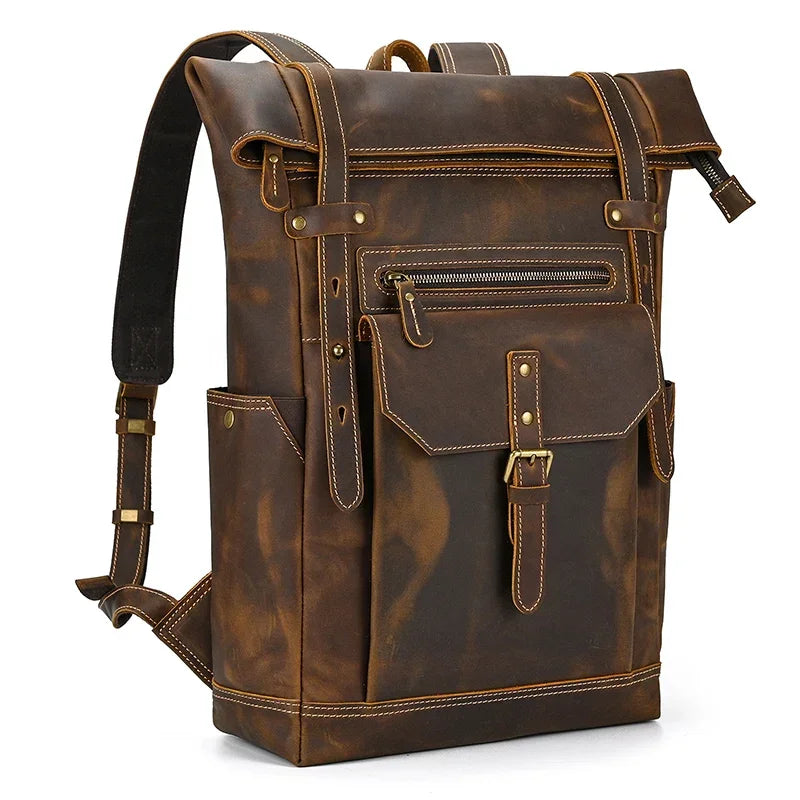 Sac à dos homme cuir marron