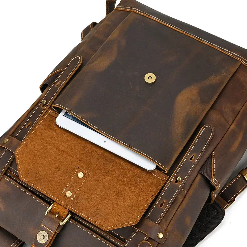 Sac à dos homme cuir marron