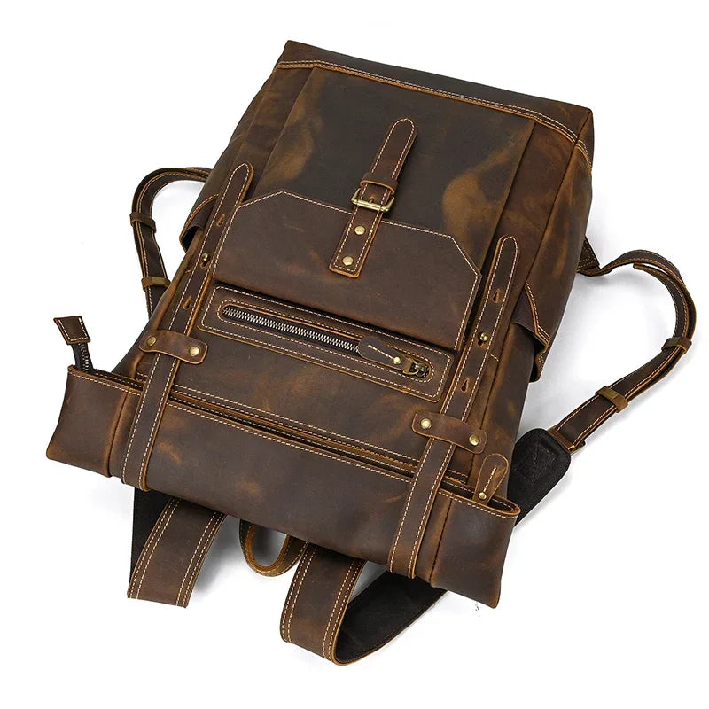 Sac à dos homme cuir marron