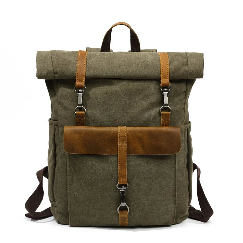 Sac à dos homme en toile vert
