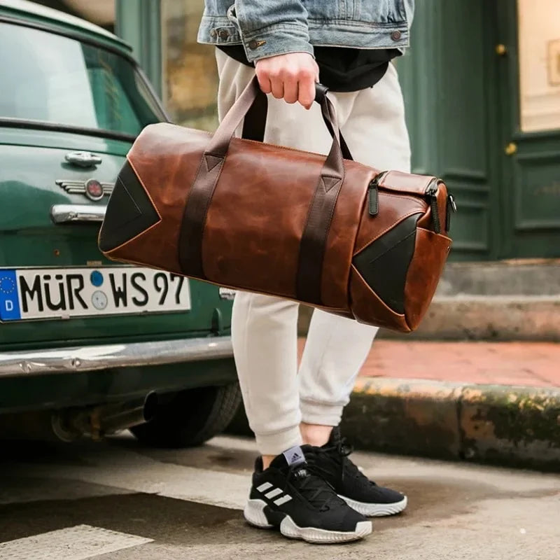 Sac de sport marron