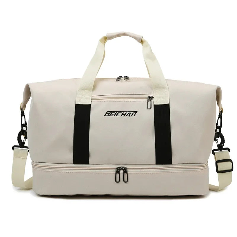 Sac de voyage en tissu beige