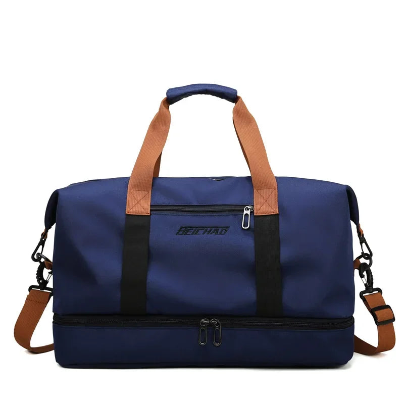 Sac de voyage en tissu bleu foncé