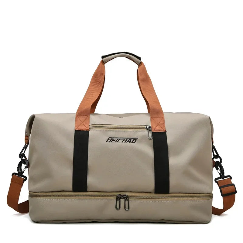 Sac de voyage en tissu camel