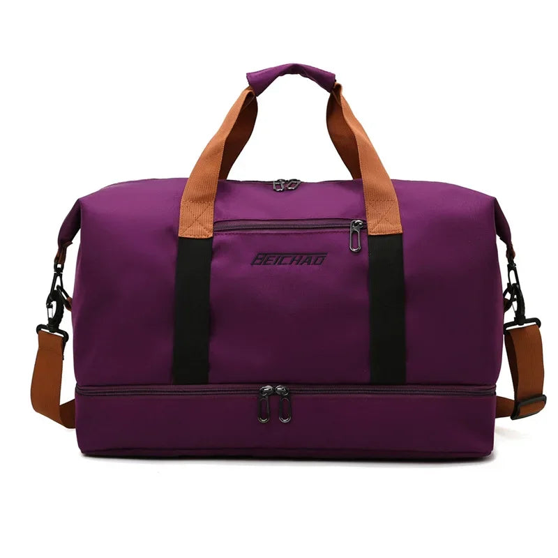 Sac de voyage en tissu violet