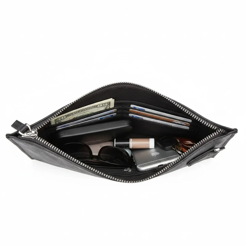 sac pochette homme noir
