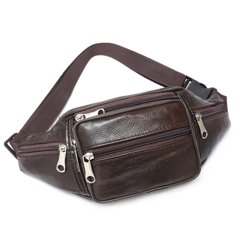 Sacoche banane cuir homme
