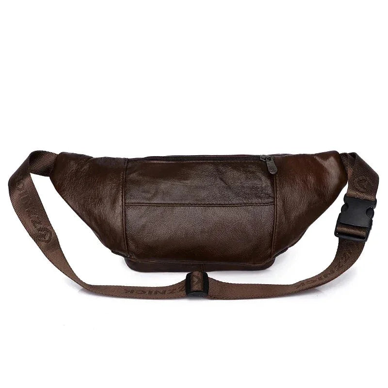 Sacoche banane cuir homme