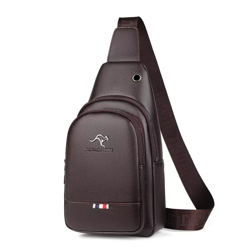 Sacoche bandouilière homme marron foncé