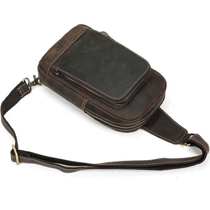 Sacoche bandoulière en cuir pour homme