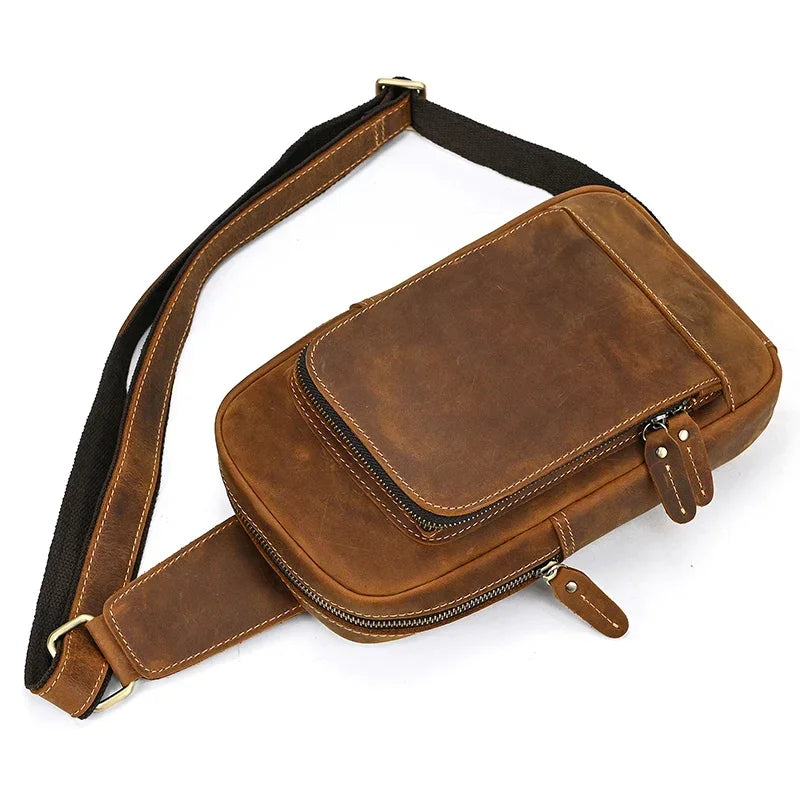 Sacoche bandoulière en cuir pour homme