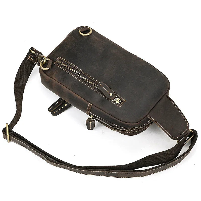 Sacoche bandoulière en cuir pour homme
