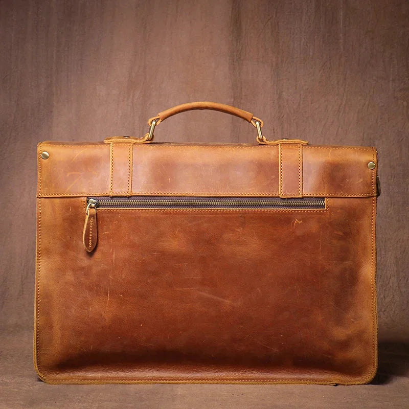 Sacoche cartable homme en cuir