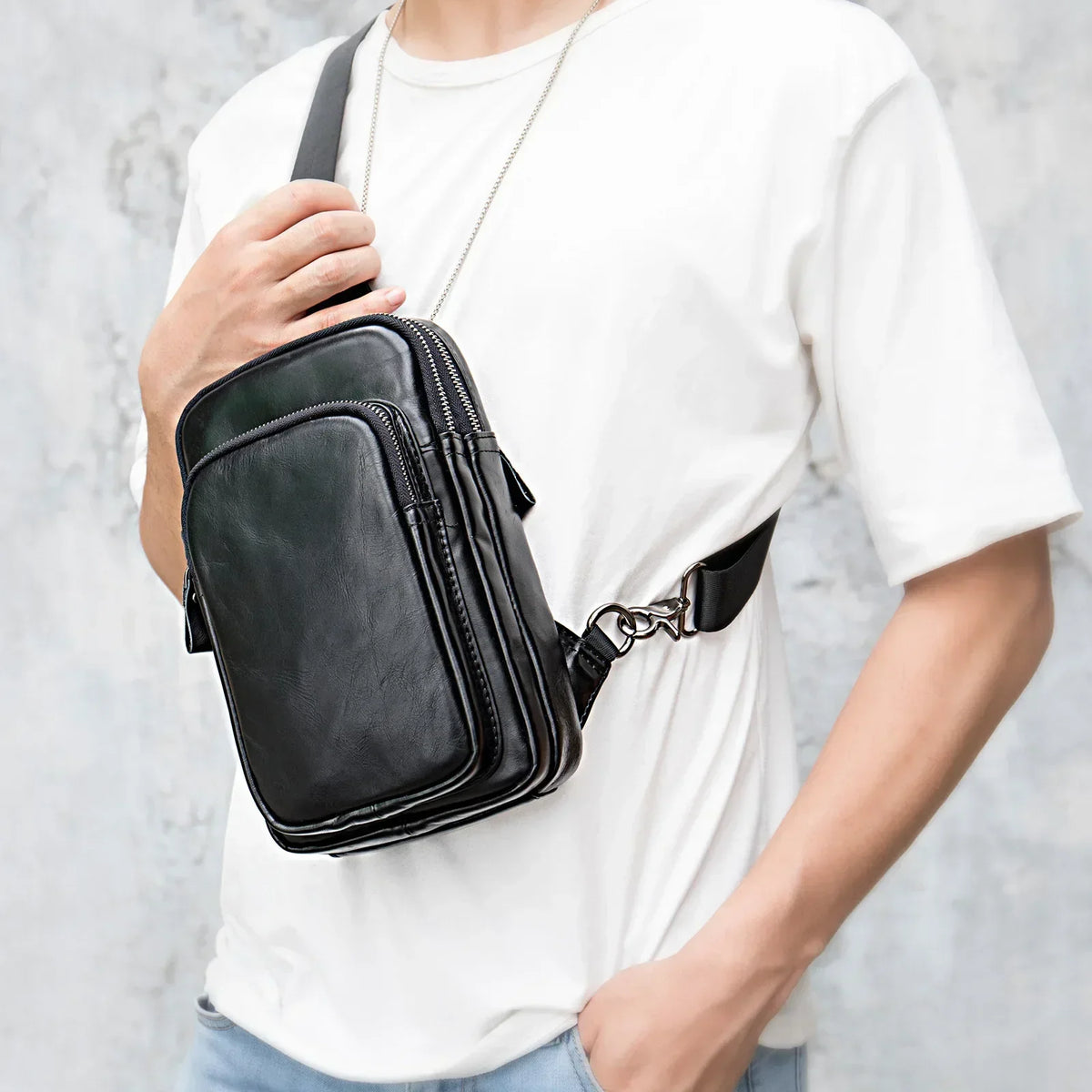 Sacoche cuir bandoulière homme