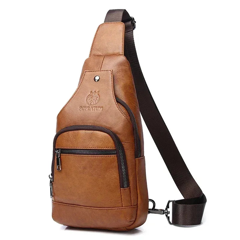 Sacoche cuir homme bandoulière marron