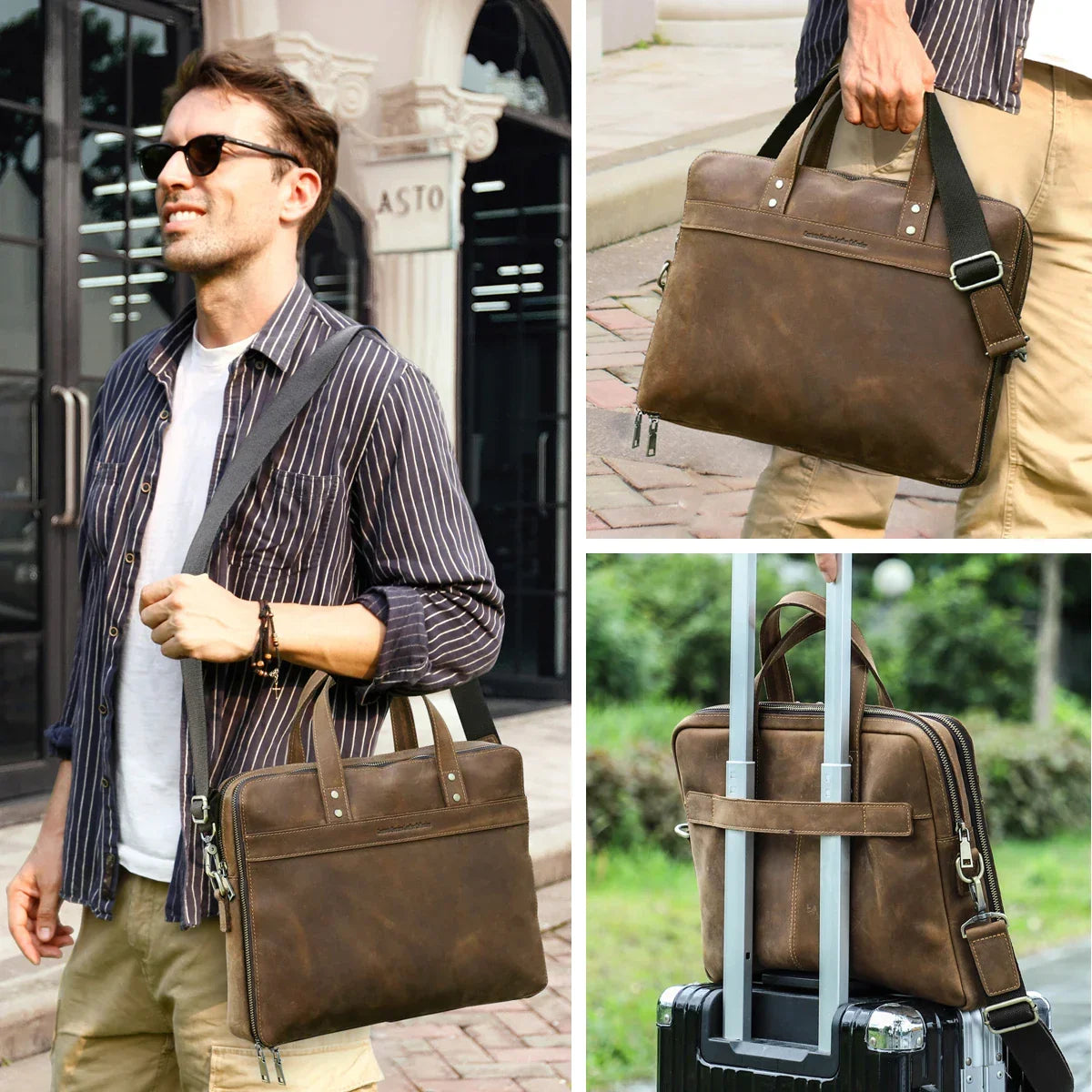 Sacoche cuir homme ordinateur
