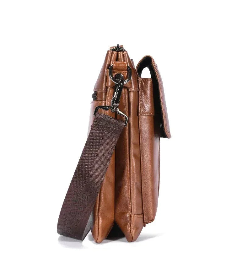 Sacoche cuir marron homme