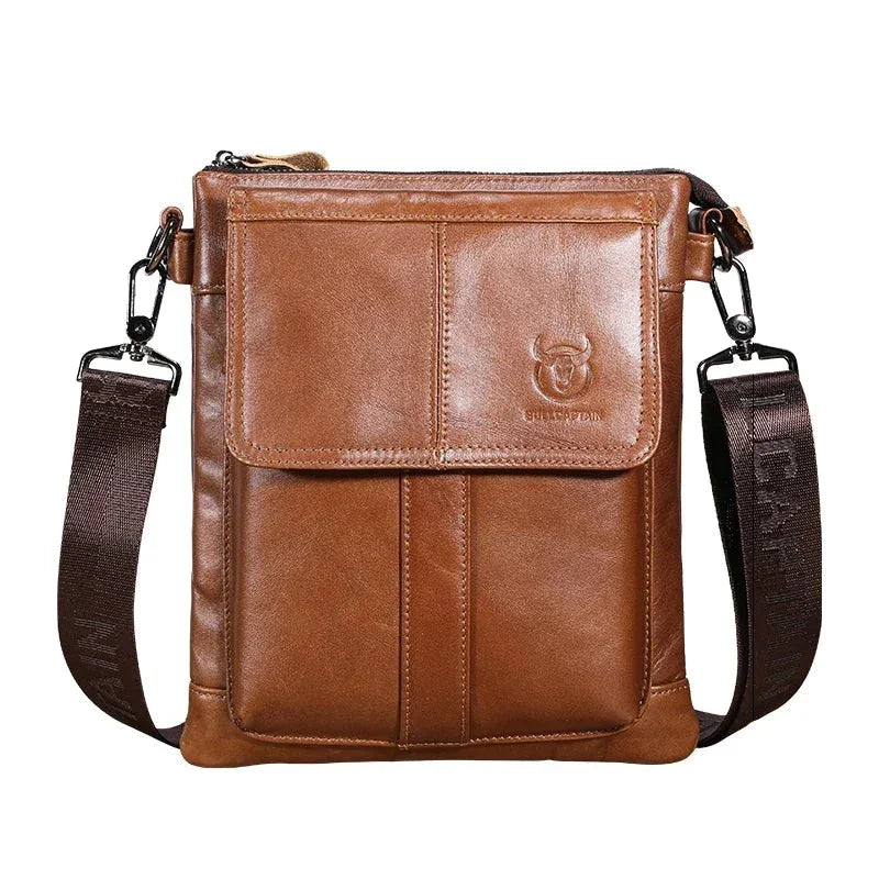 Sacoche cuir marron homme