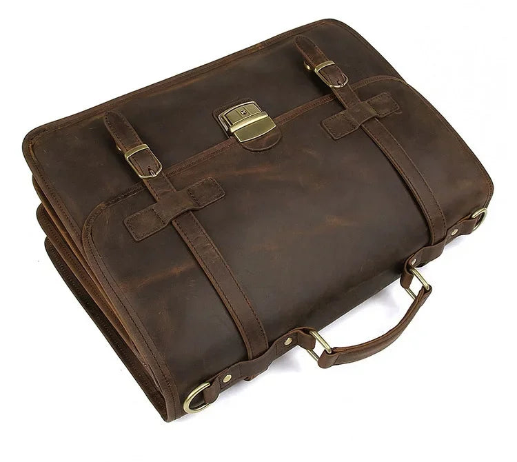 Sacoche cuir marron pour homme