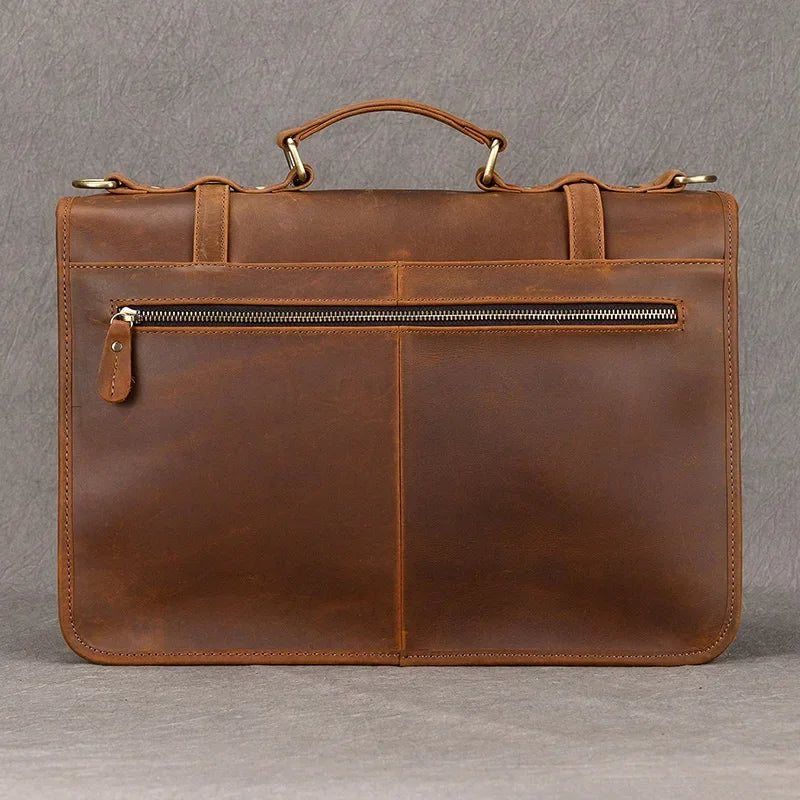 Sacoche cuir marron pour homme