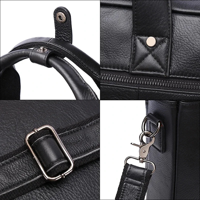 Sacoche cuir noir homme