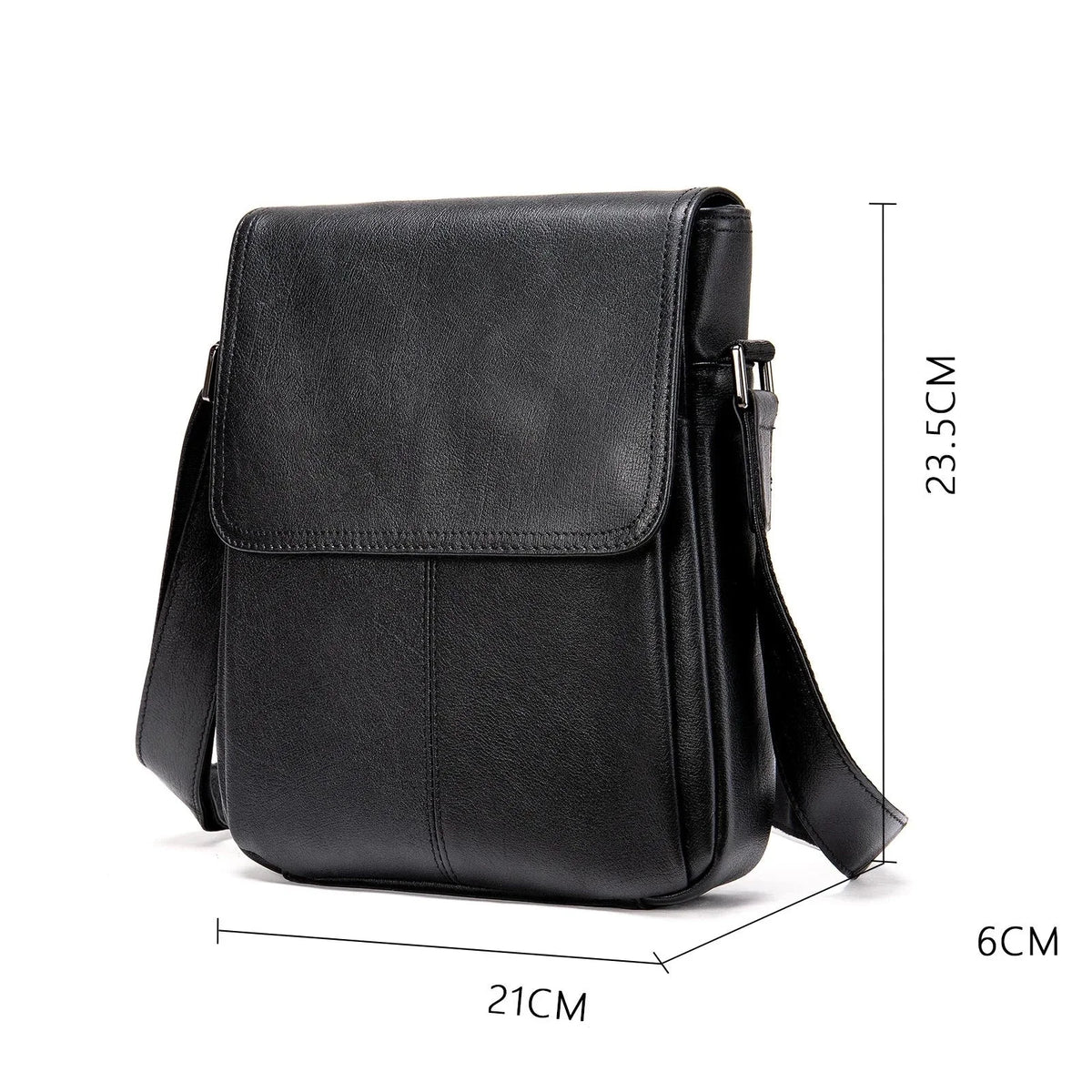 Sacoche cuir noire homme