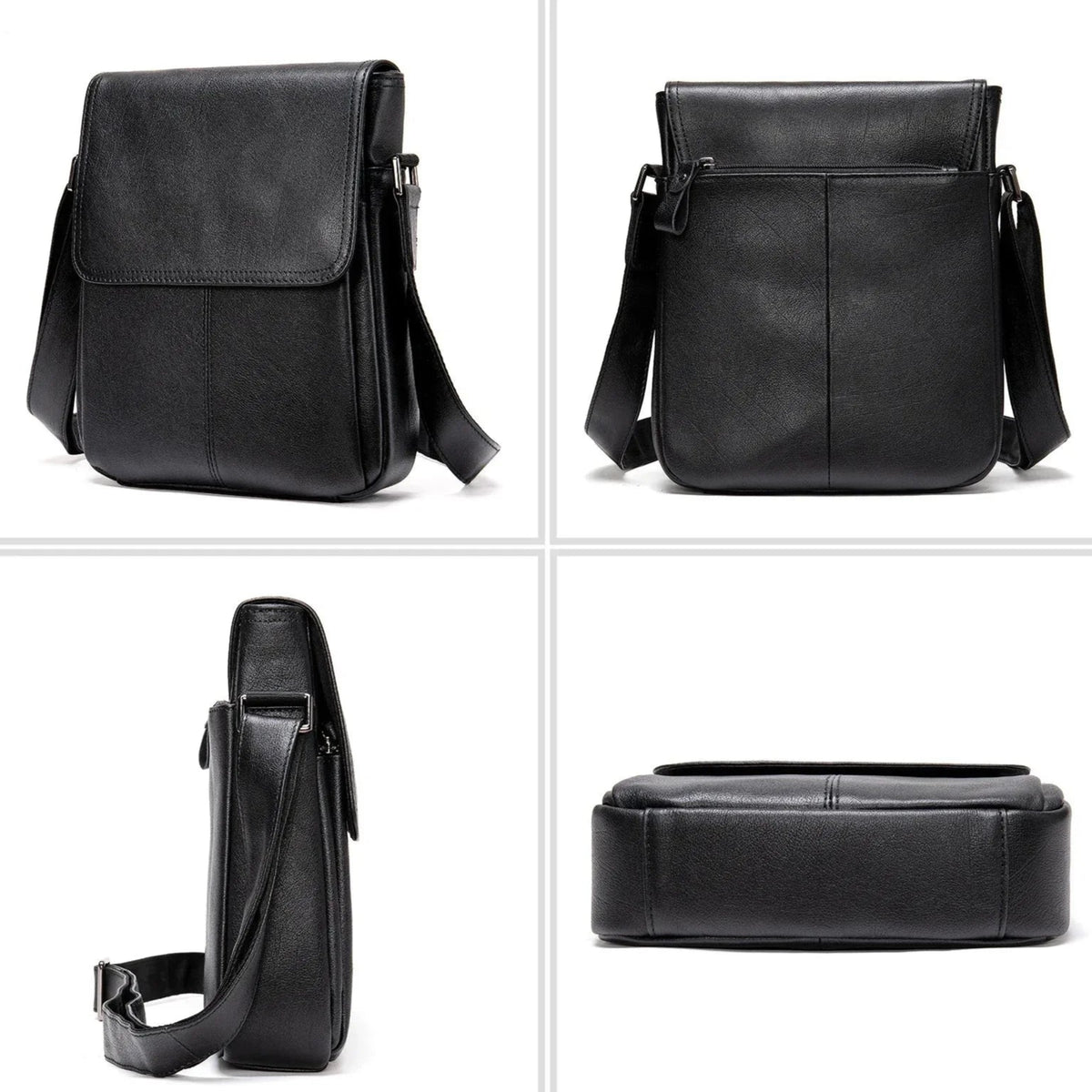 Sacoche cuir noire homme