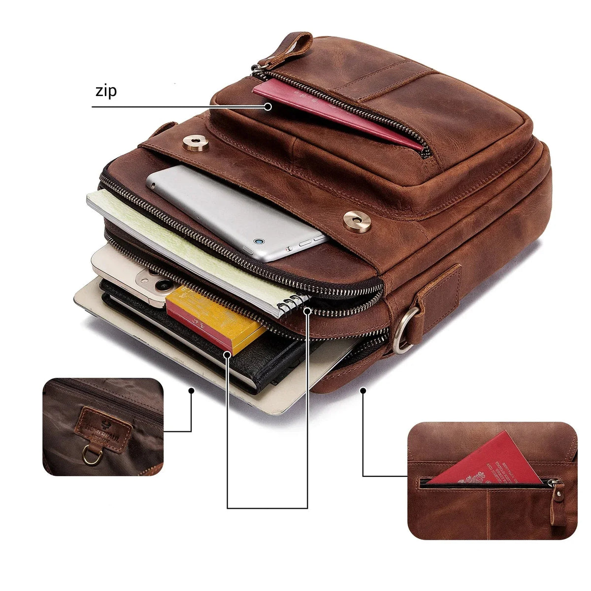 Sacoche cuir pour homme