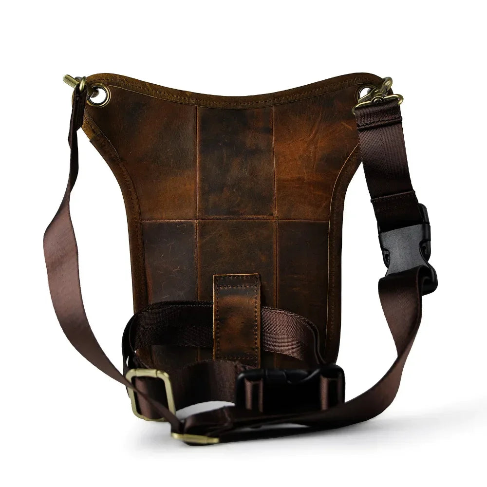 Sacoche de jambe cuir homme