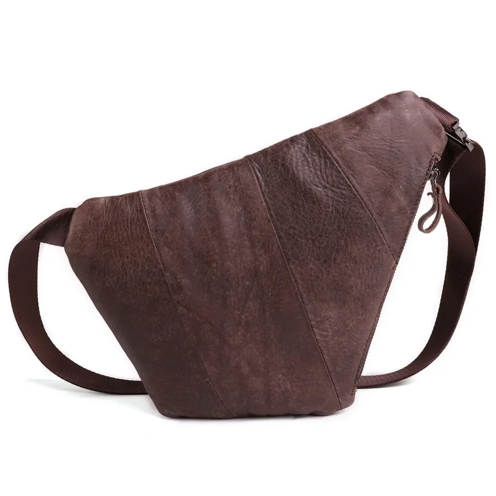 Sacoche de poitrine homme en cuir