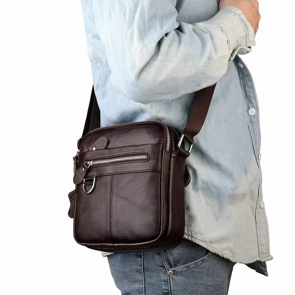 Sacoche en cuir bandoulière pour homme