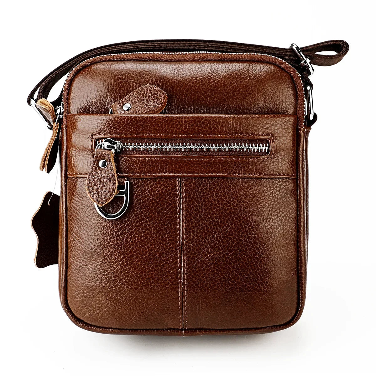 Sacoche en cuir bandoulière pour homme marron