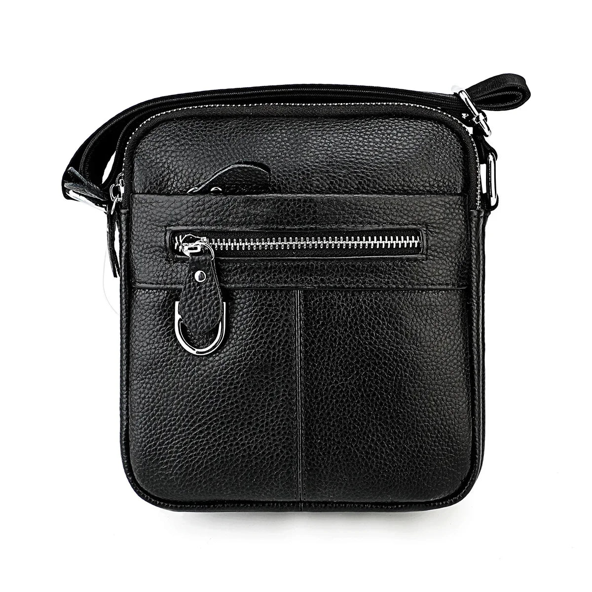 Sacoche en cuir bandoulière pour homme noir