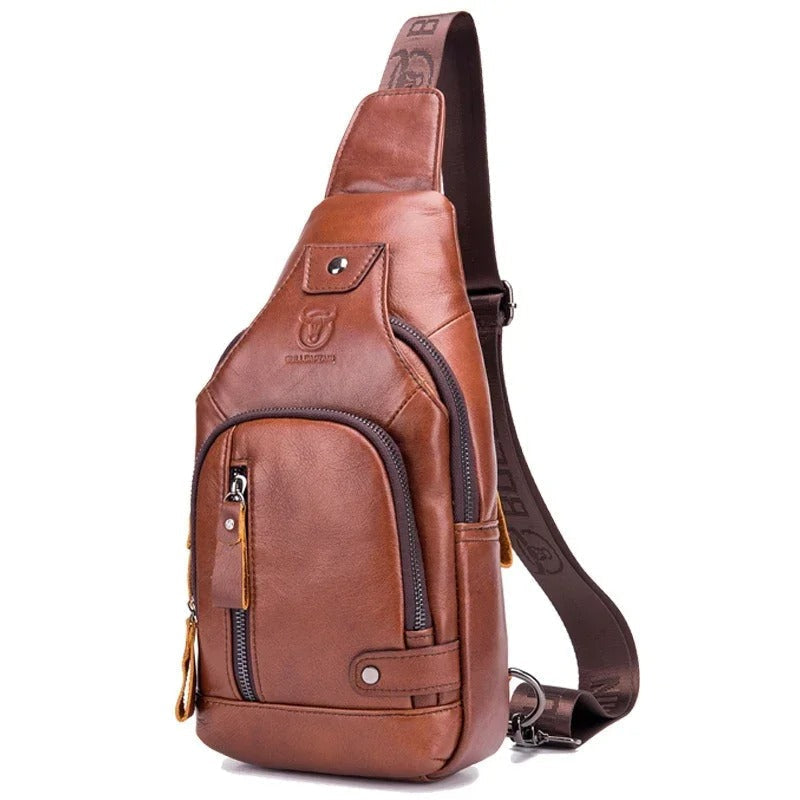 Sacoche épaule homme marron