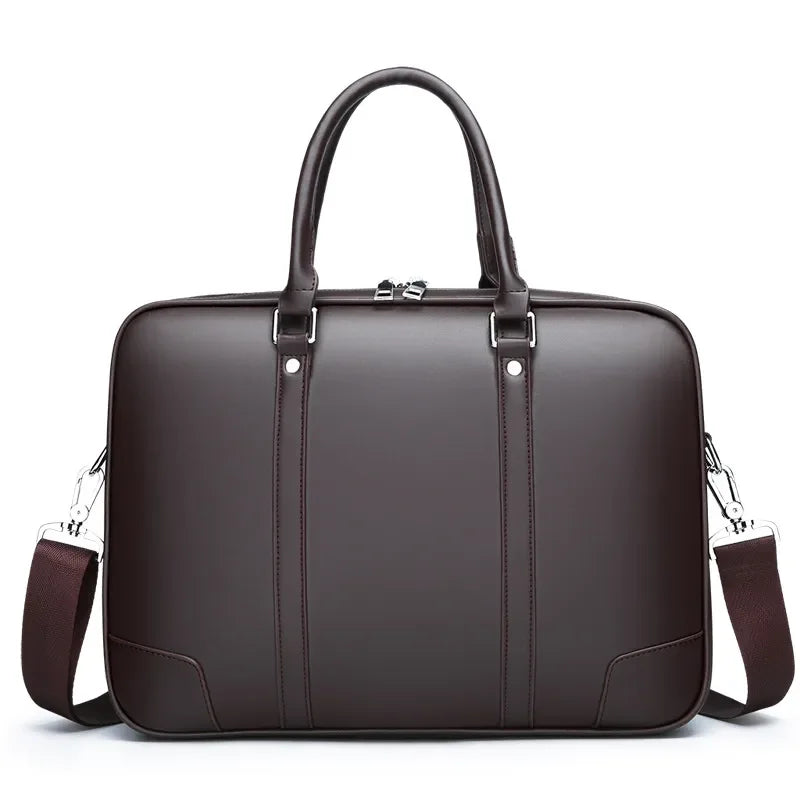 Sacoche homme classe marron foncé