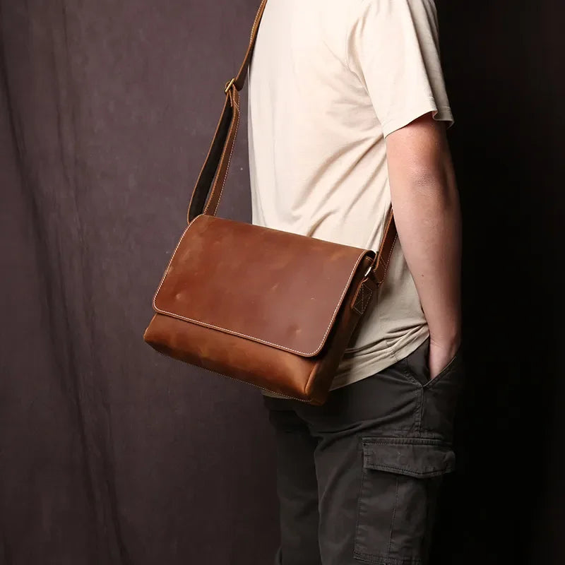 Sacoche homme cuir marron