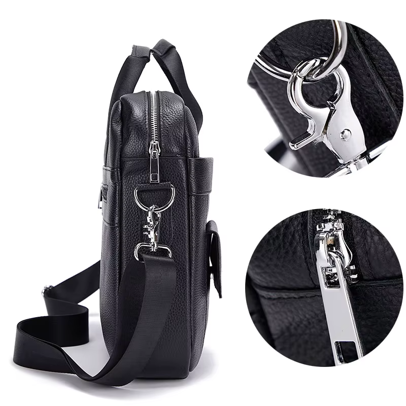 Sacoche homme cuir noir